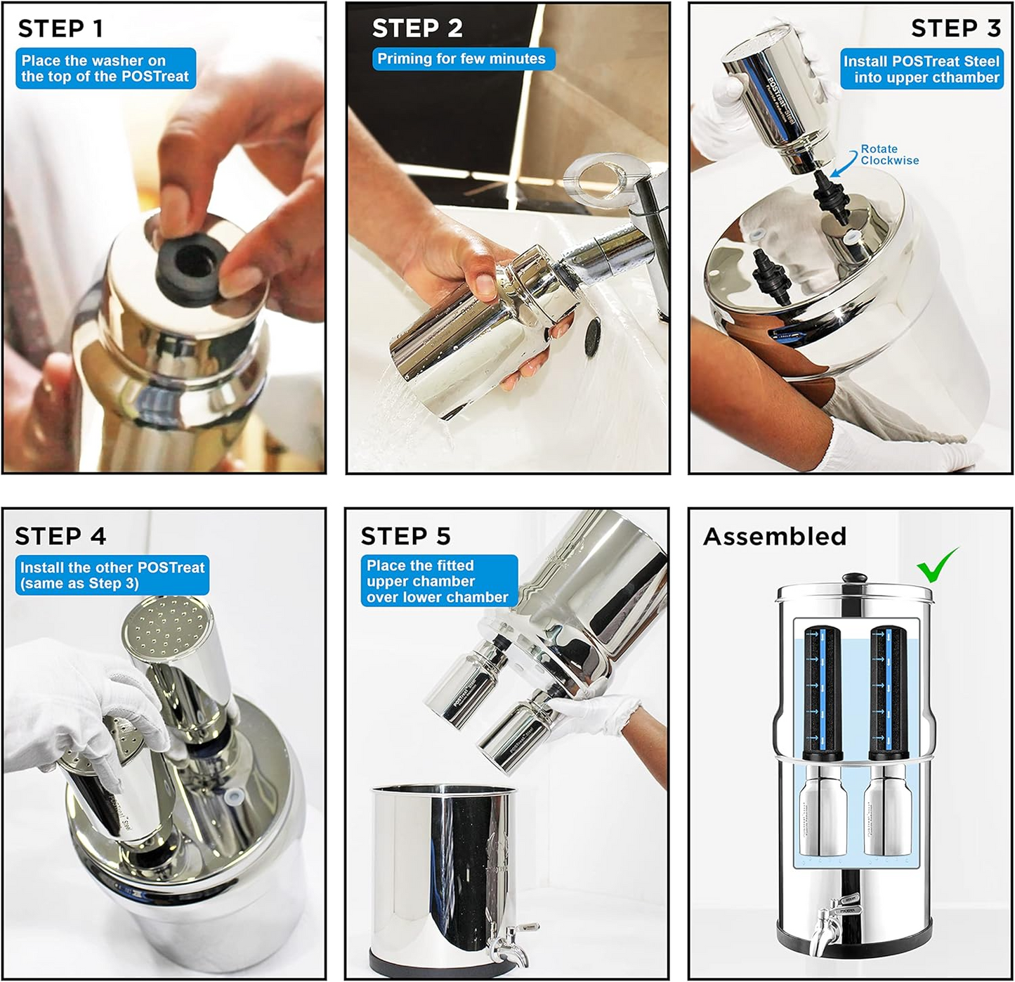 Denali Spring Post-Treat Fluoride Filter – Compatible with Gravity Water Filtration Systems, Delivers Pure Fluoride-Free Drinking Water, Easy Installation