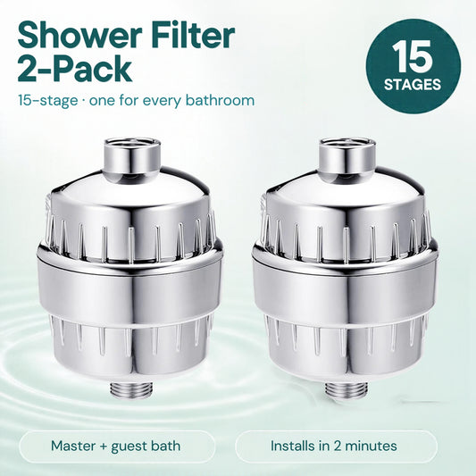 Shower filter 2-pack, one for every bathroom