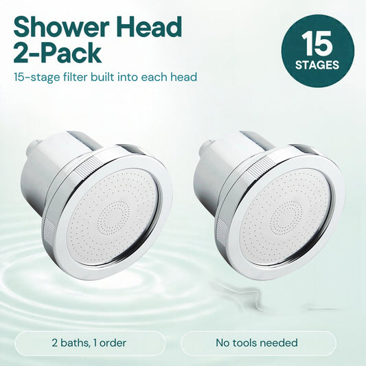 Filtered shower head 2-pack
